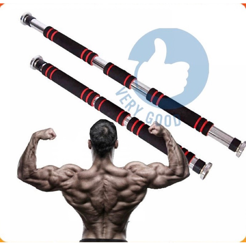 Thanh tập xà đơn treo tường gắn cửa kích cỡ từ 60-100cm tùy chỉnh phù hợp tập gym tại nhà tăng cơ bắp