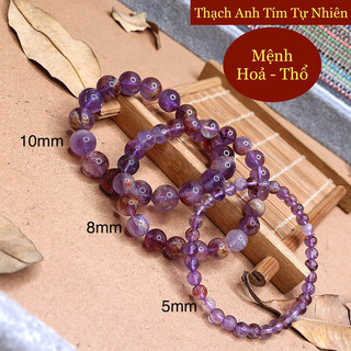 GIÁ SỈ - Thạch anh ưu linh tím tự nhiên, vòng tay đá hợp mệnh hoả và mệnh thổ