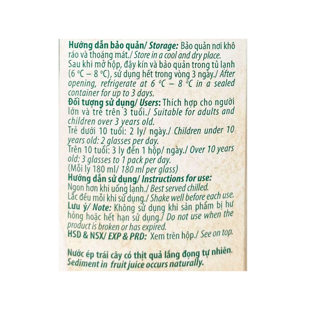 Thùng 12 hộp nước táo ép VFRESH 1 lít / Combo 3 hộp nước táo ép VFRESH 1L