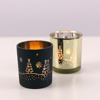    New Arrival   Cốc Đựng Nến Giáng Sinh Mạ Điện Vàng ,Đen Làm Nến Thơm Handmade DIY 