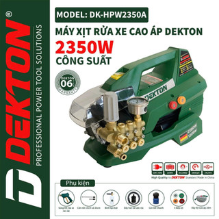 Máy rửa xe chỉnh áp dekton dk-hpw 2350a .công suất 2350w áp lực cao, mẫu mới