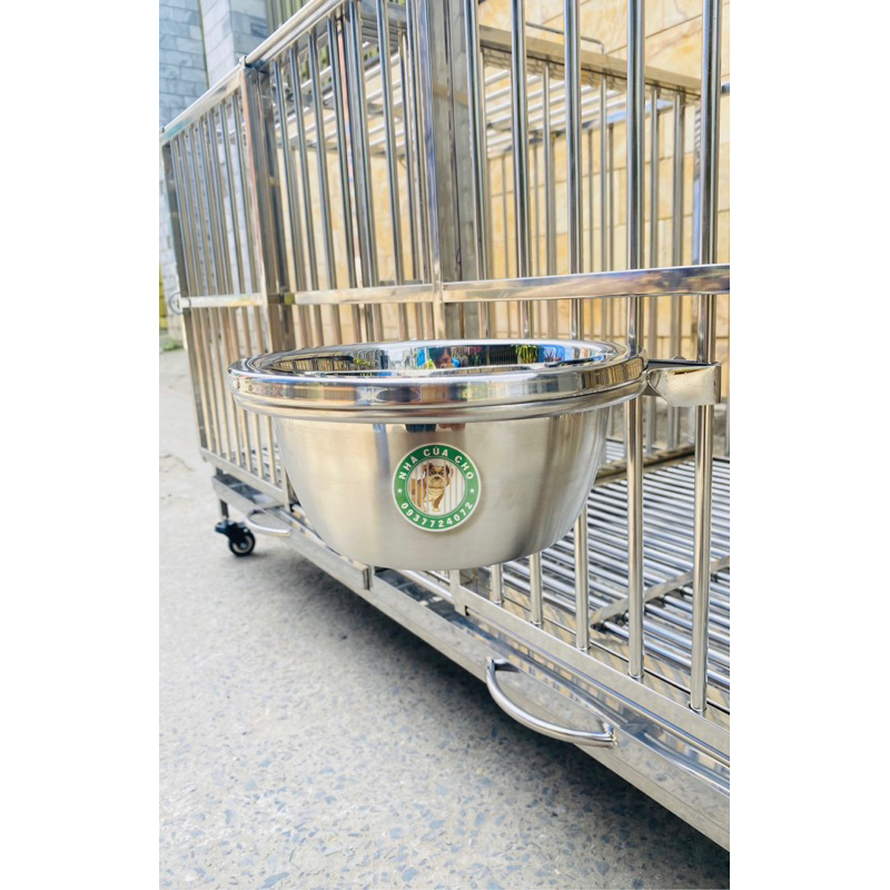 Giá Treo Bát Ăn inox Cao Cấp cho Cún Size 20 - 22
