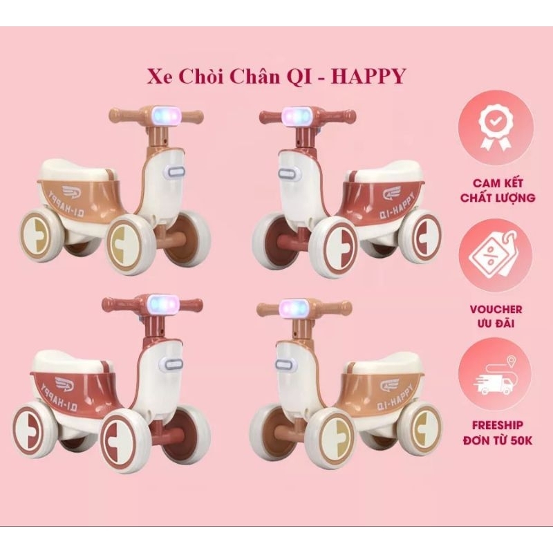 Xe chòi 4 bánh dễ thương phát nhạc và đèn cho bé 🎀🌷🎈