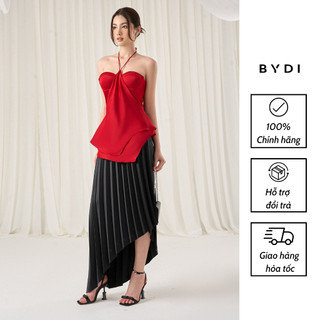 Áo thiết kế kiểu nữ cúp ngực cao cấp bydi fashion, kèm chân váy xéo tà dập ly | quinn top