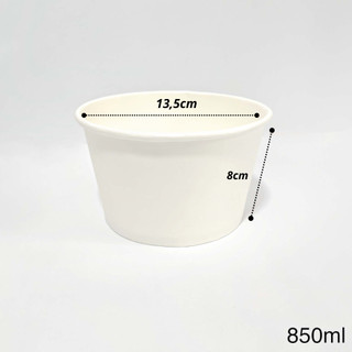 50 cái tô giấy kraft trắng dầy 32 oz ~ 850ml