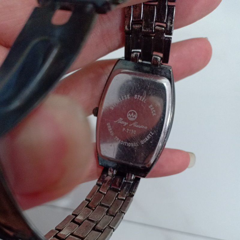 Đồng hồ si nhật nam tank bầu hiệu MAVY MAISON 1 cửa lịch ful đen