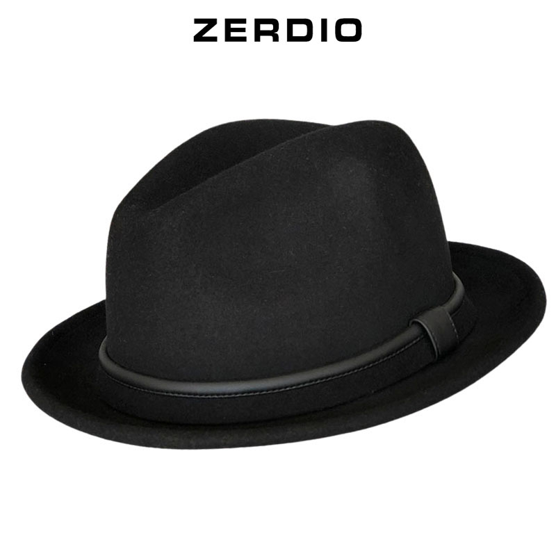 Mũ Phớt Nam Lông Cừu Cao Cấp, Nón Fedora Phong Cách Cổ Điển MP049