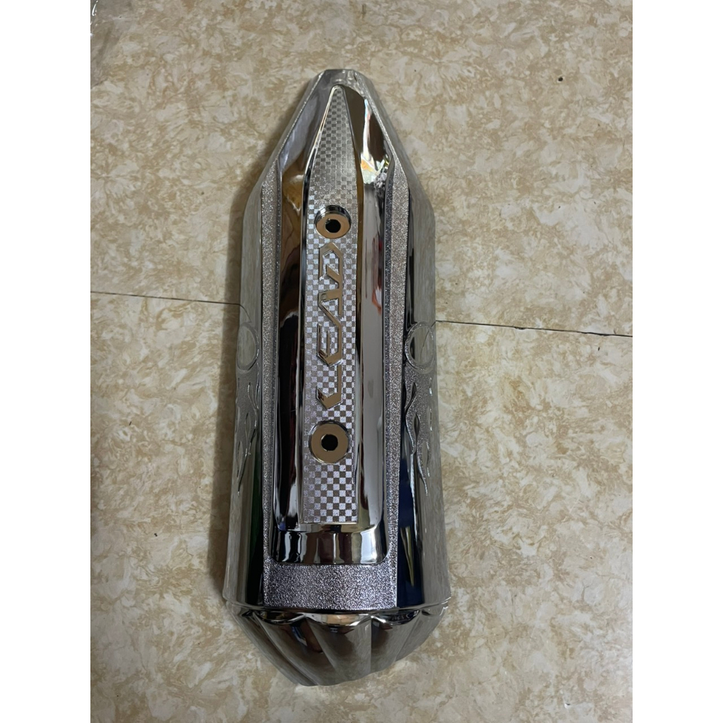 Bộ 3 món xe LEAD 2013-2016 che Pô + pô e + quạt gió mạ crom trắng