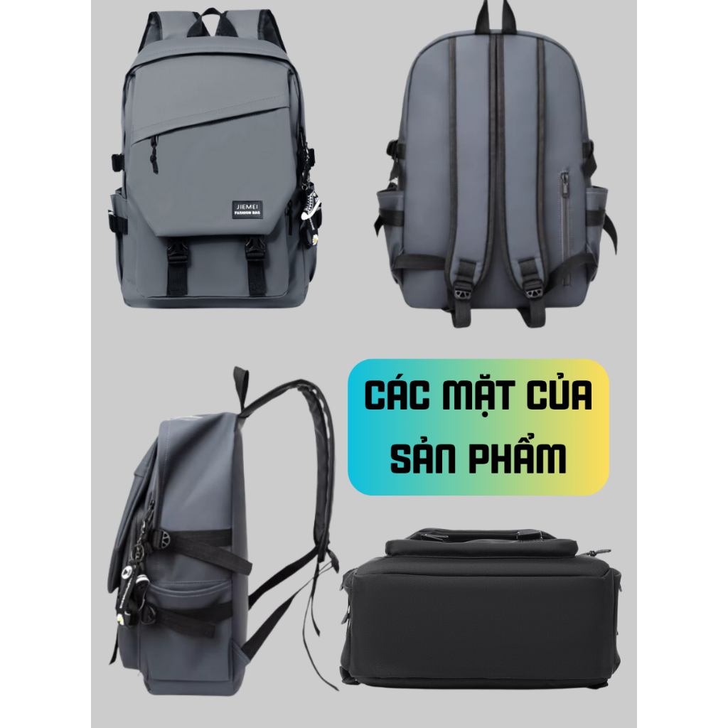 Balo đi học nam nữ Ba Vy FASHION vải chống nước đựng laptop sách vở cho học sinh sinh viên thời trang Hàn Quốc BL04ABC