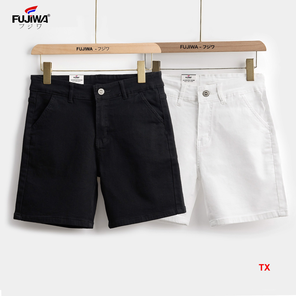 Quần Short Jean Nữ Túi Xéo FUJIWA - TX. Lưng Cao Ngang Rốn, Co Giãn Tốt. Size 26, 27, 28, 29, 30, 31, 32 (42kg - 70kg)