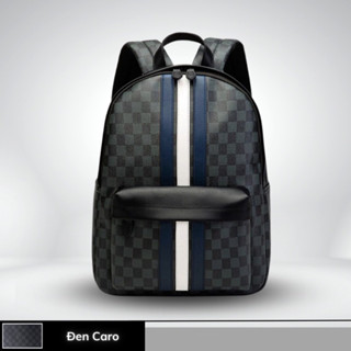 balo to, balo đi học size 40 hoạ tiết Caro phối sọc và coach phối sọc quai to dày dặn cho nam và đi làm đa năng