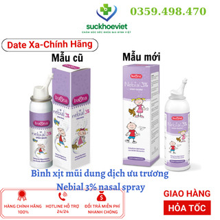 Xịt mũi Nebial 3% Spray - Lọ 100ml trẻ bị sổ mũi, nghẹt mũi trong các bệnh lý hô hấp