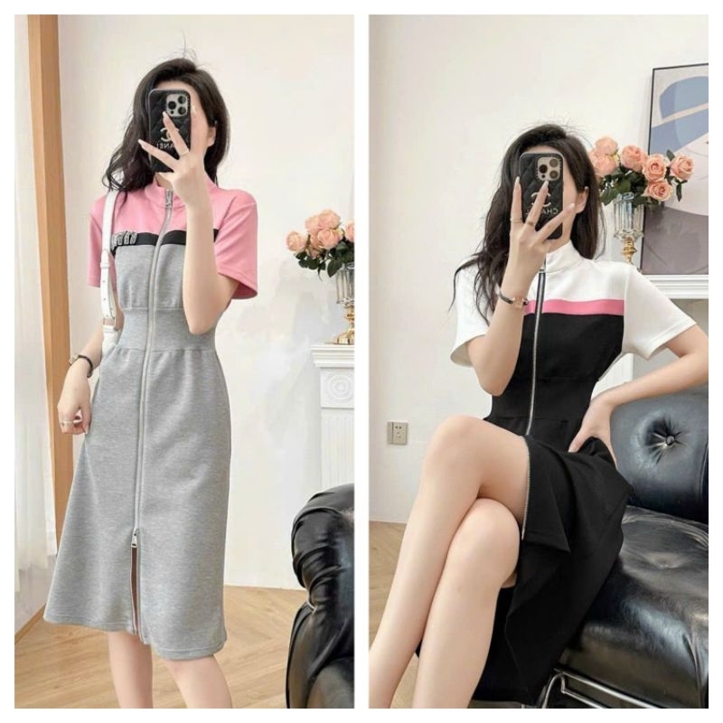 ĐẦM THUN PHỐI KHOÁ KÉO CAO CẤP