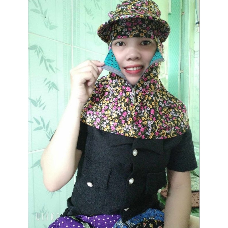 Nón chống nắng dây kéo phía trước