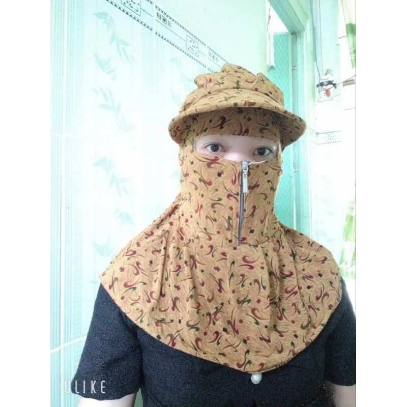 Nón chống nắng dây kéo phía trước