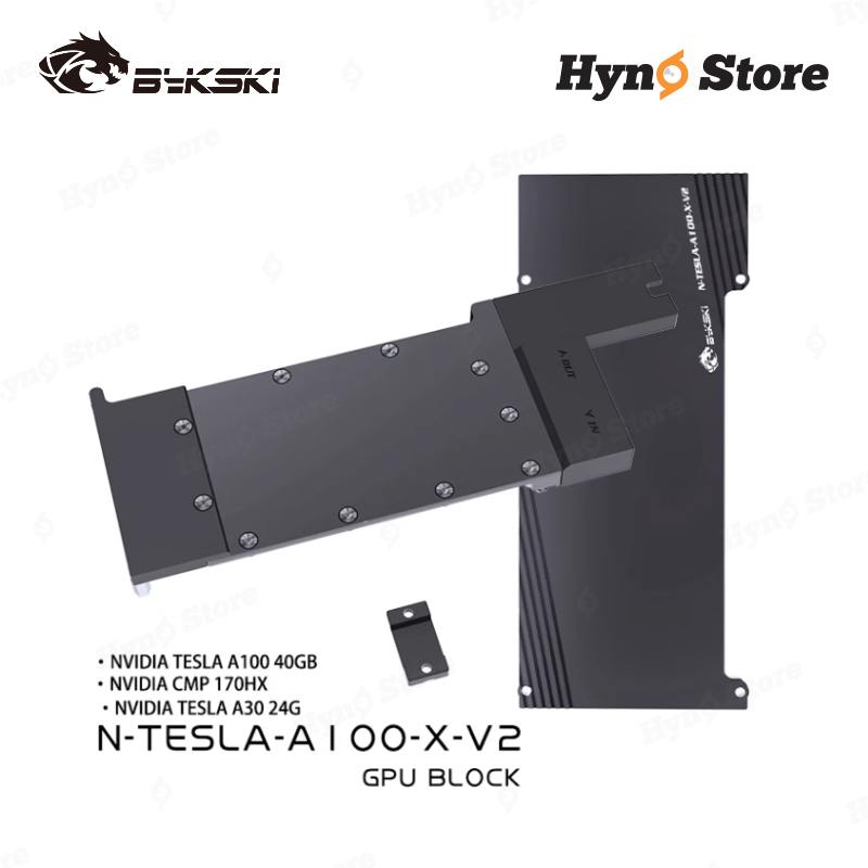 Block VGA Bykski N-TESLA-A100-X-V2 Tản nhiệt nước custom - Hyno Store