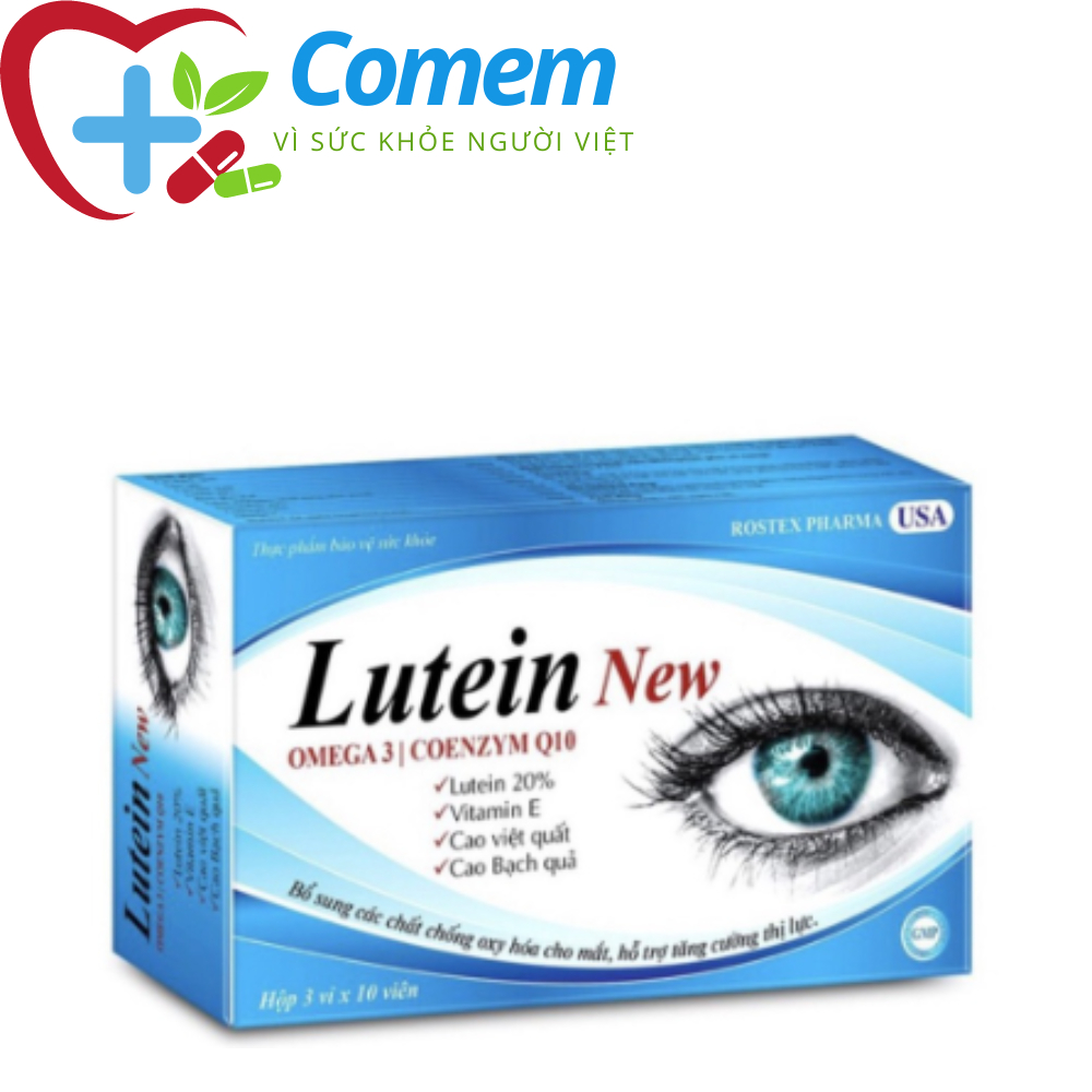 Sáng mắt Lutein New, Omega 3 giảm khô mắt, mờ mắt, mỏi mắt - 30 viên