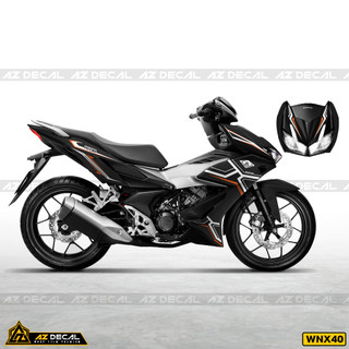 Team xe winner x trắng đỏ đen | wnx40 | tem decal rời dán xe máy winner v2 chống nước bền màu