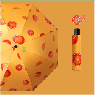 Ô Dù Che Mưa Nắng Gấp Gọn, Dù Họa Tiết Hoa Quả 2 Lớp Chống Tia UV Dễ Thương