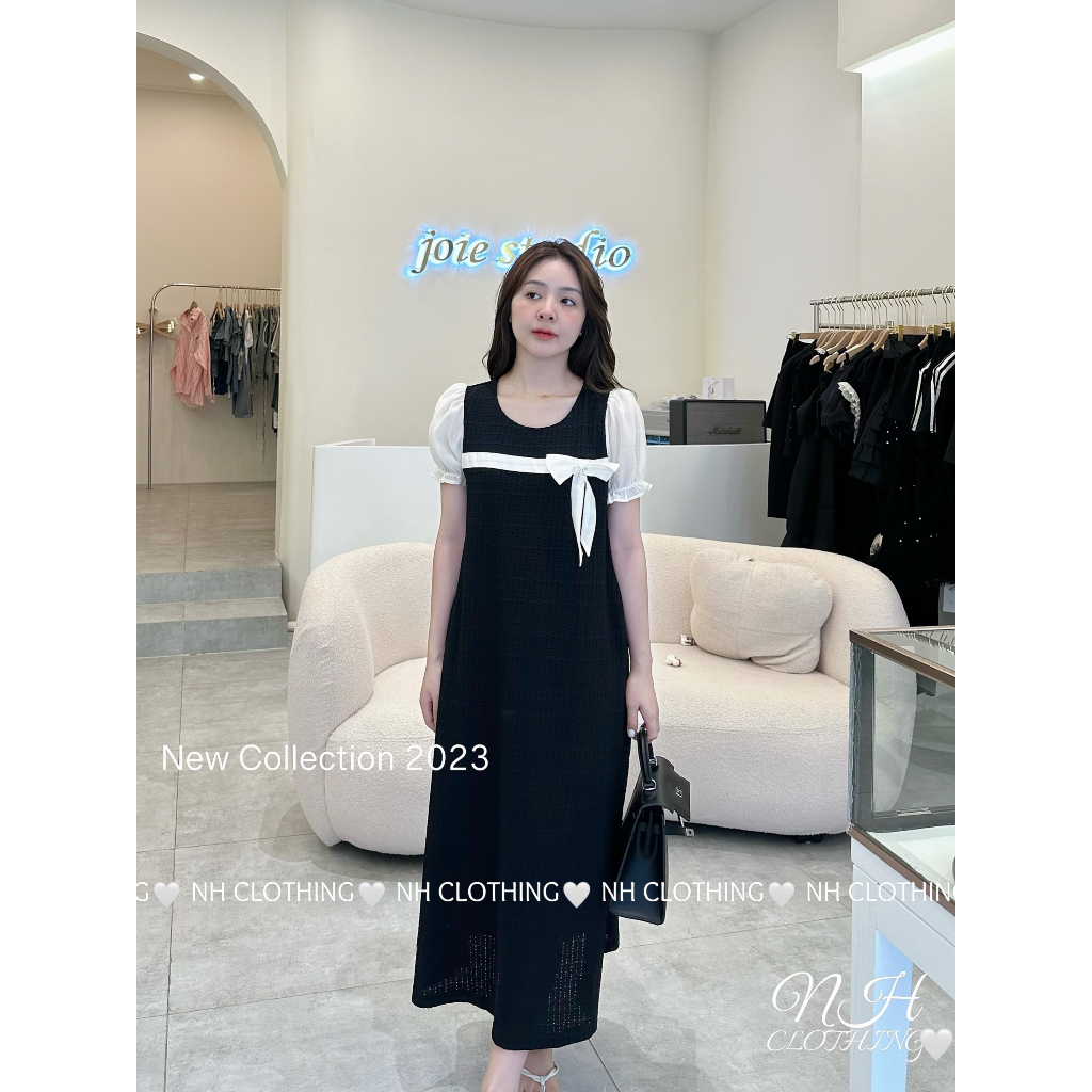 Váy phối tay nơ ngực sm