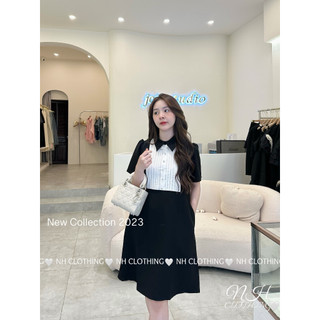Váy li ngực cài nơ đá sm