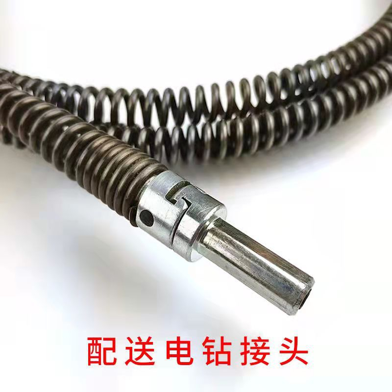 Dây thông tắc cống, thông bồn cầu lò xo inox không gỉ siêu bền 5m, 8m, 10m,12m  có tay quay