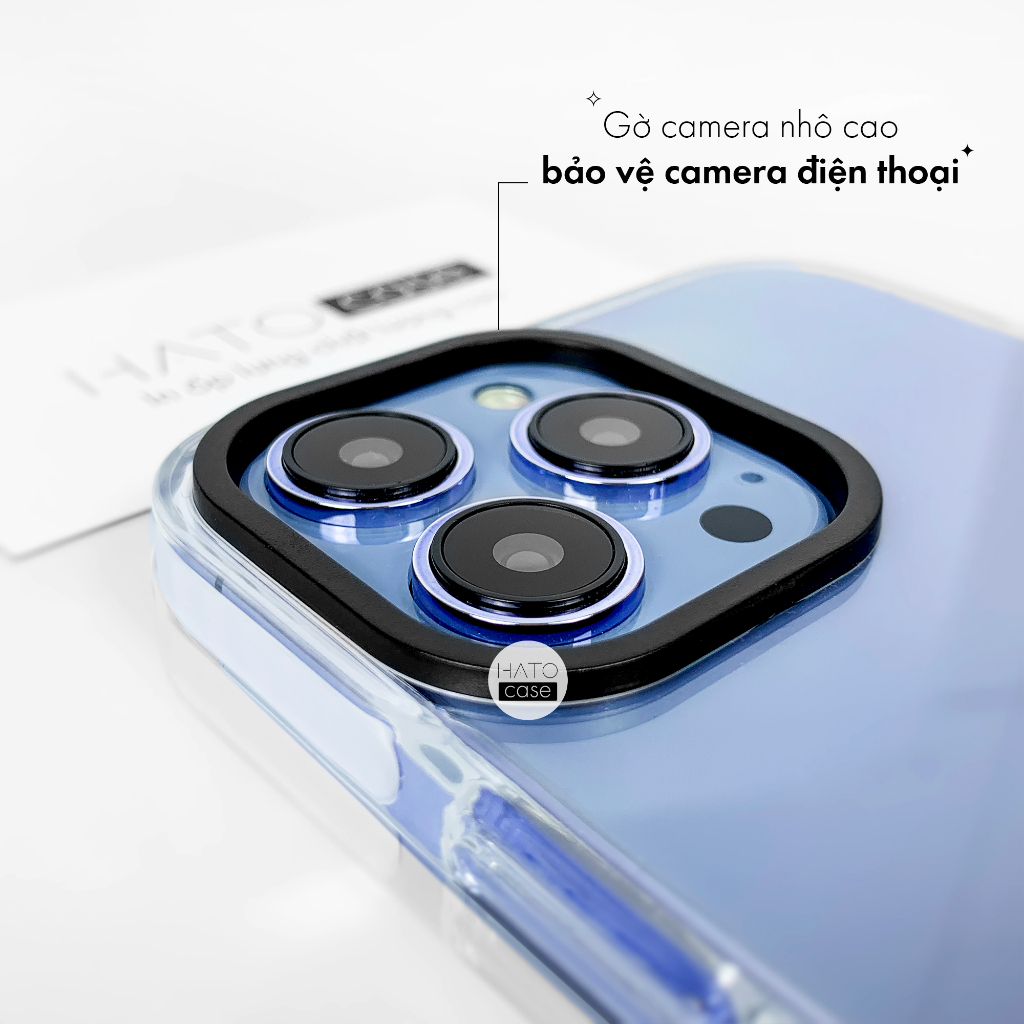 Ốp lưng iphone chống sốc, ốp điện thoại trong suốt không ố vàng HATO Case 6 7 8 x xr xs 11 12 13 14 15 pro max plus mini