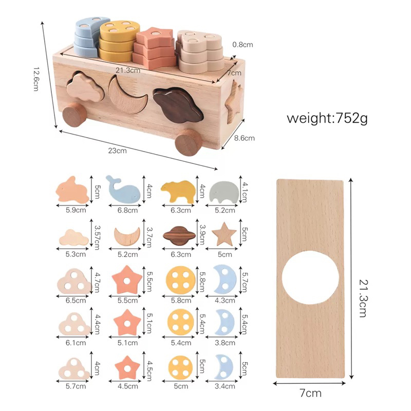 Đồ Chơi Gỗ Montessori Kích Thích Giác Quan, Tư Duy Và Phối Hợp Tay Mắt Của Bé