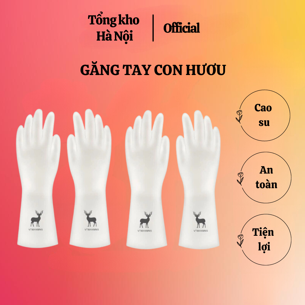 Găng tay cao su siêu bền siêu dai màu trắng (GTH01)