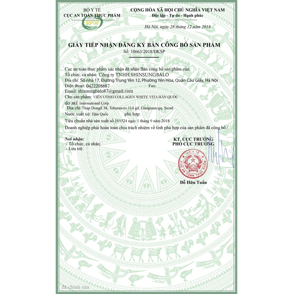 Viên Uống White Glutathione Collagen Vita Trắng hồng da cải thiện lão hóa hộp 60 viên Hàn Quốc