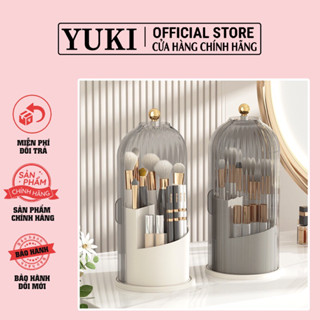 Hộp đựng mĩ phẩm có đế xoay - Hộp đựng cọ trang điểm cao cấp - ống đựng cọ trang điểm