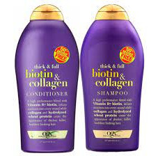 Biotin Collagen Tím - Bộ Dầu Gội Xả Thick & Full Organix Biotin & Collagen Tím 577ml rew