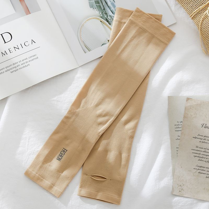 Găng tay chống nắng chống UV dài xỏ ngón vải băng Fashion - Bao tay vải băng dài xỏ ngón cao cấp