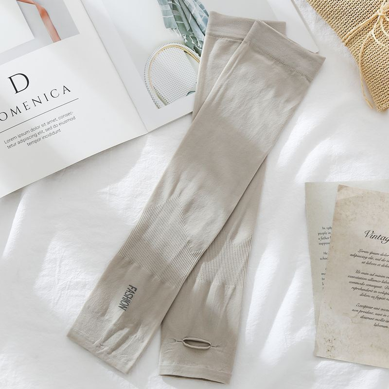 Găng tay chống nắng chống UV dài xỏ ngón vải băng Fashion - Bao tay vải băng dài xỏ ngón cao cấp