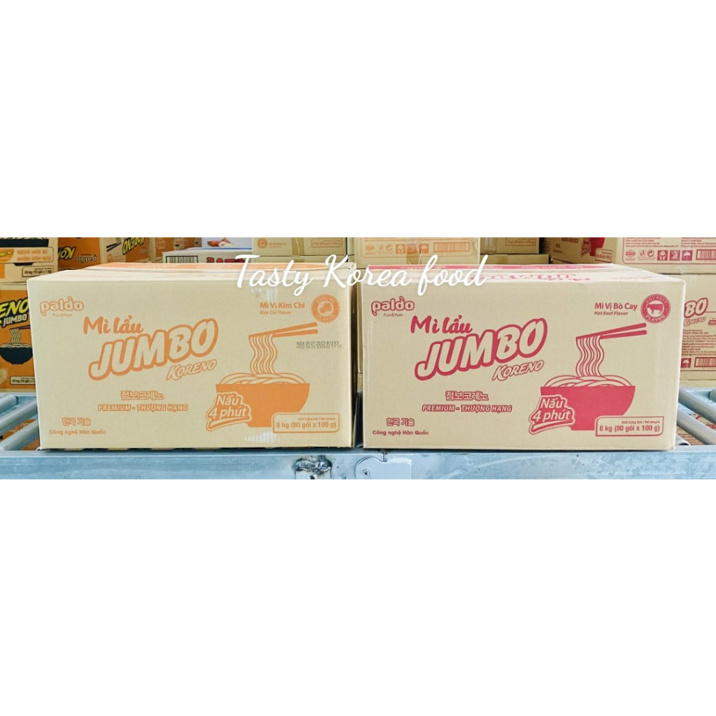 Mì lẩu jumbo vị bò cay - thùng 80 gói