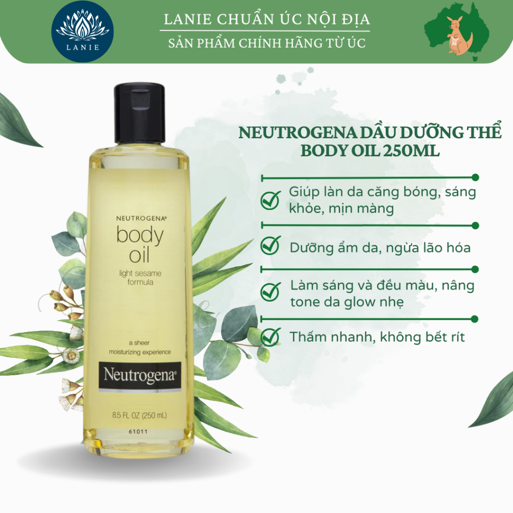 [NEW] Dầu dưỡng thể Neutrogena Body Oil Light 250ml