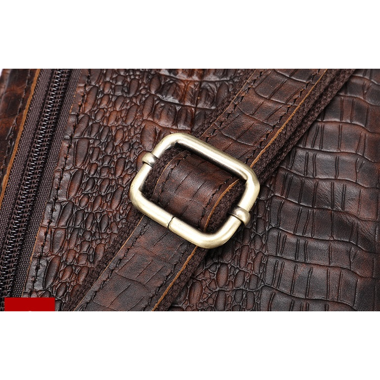 Túi đeo chéo nam  da cá sấu thật 100% DC018