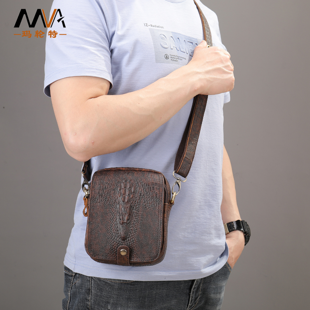 Túi đeo chéo nam  da cá sấu thật 100% DC018