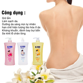 Sữa tắm E100 tinh chất sữa dê 800ml