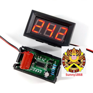 Volt kế điện tử hai dây ac 220v 0.56 inch, đồng hồ đo vôn, điện áp ac 70v-500v, led hiển thị