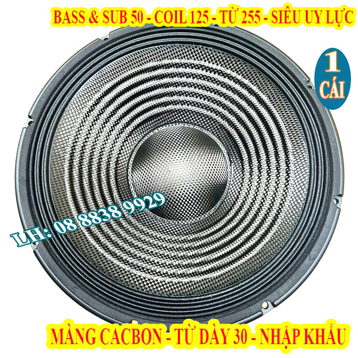 LOA BASS &amp; SUB 50 RCF TỪ 255 COIL 125 MÀNG CACBON NHẬP KHẨU - SIÊU UY LỰC - GIÁ 1 LOA