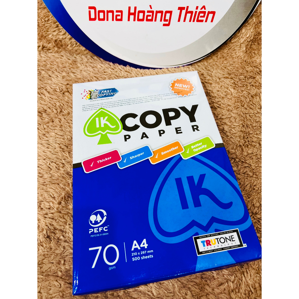 Giấy In IK Copy A4 Định Lượng 70 gsm