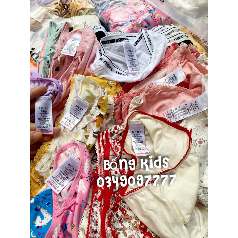 Set 7 Quần Chip Tam Giác Bé Gái Nhiều Mẫu Trộn Giao Ngẫu Nhiên N