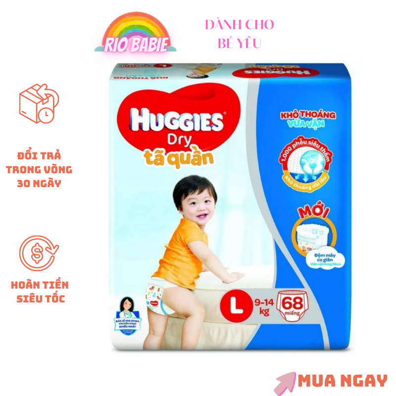 Bỉm  Huggies size M/L/XL/ XXL - Hàng Chính Hãng