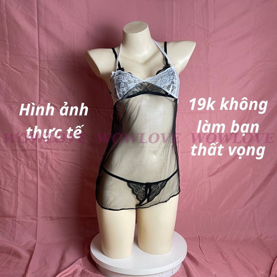 Đầm Ngủ 2 Dây Phối Ren Quyến Rũ Sexy