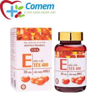 Viên uống đẹp vitamin e đỏ 400 iu, dầu gấc, nha đam hdpharma giảm nám sạm da - 30 viên