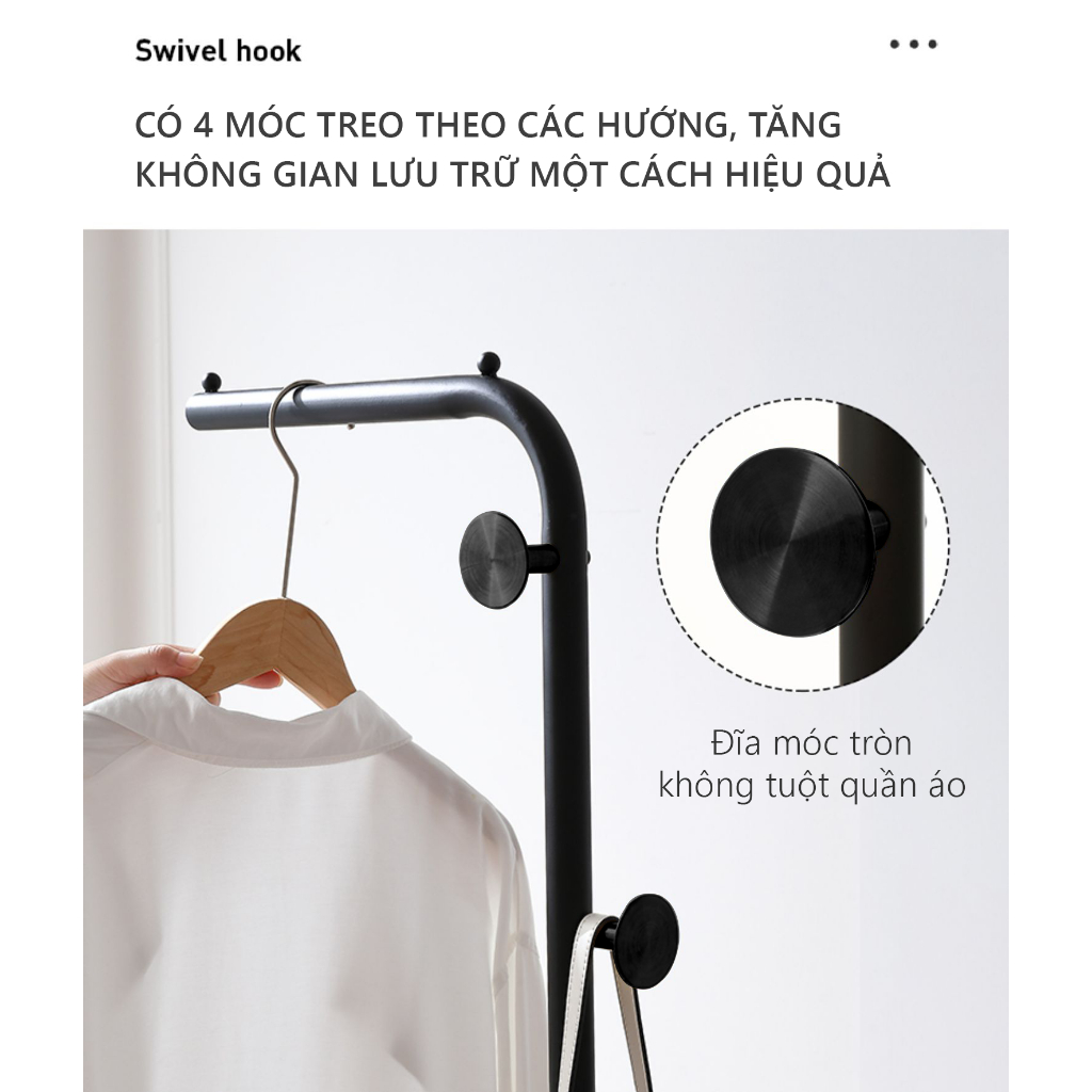 Cây treo quần áo khung thép sơn tĩnh điện chống gỉ thương hiệu SOHJA - SM91