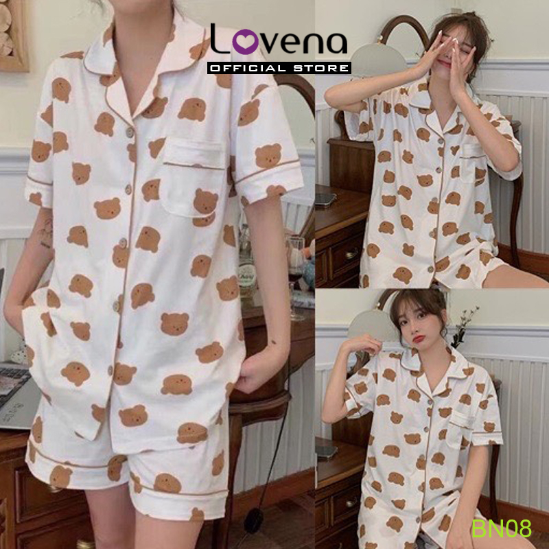 Bộ Nữ Pizama KATE Thái Free Size Dưới 65 Cân LOVENA BN08