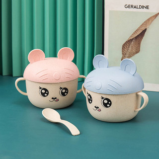 Bát lúa mạch ăn dặm cho bé Mickey kèm thìa