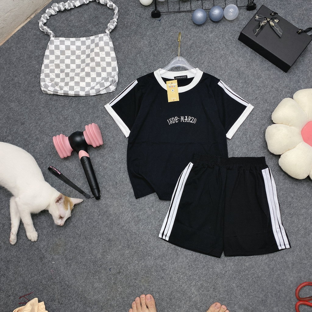 Bộ quần áo thun hè DEMAZO bé trai và bé gái 18-48kg từ 6-16 tuổi - Phong cách tươi trẻ và thoải mái cho các cô gái nhỏ